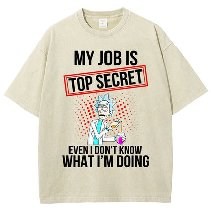 My Job Istop Secret Vintage Distressed T-shirt