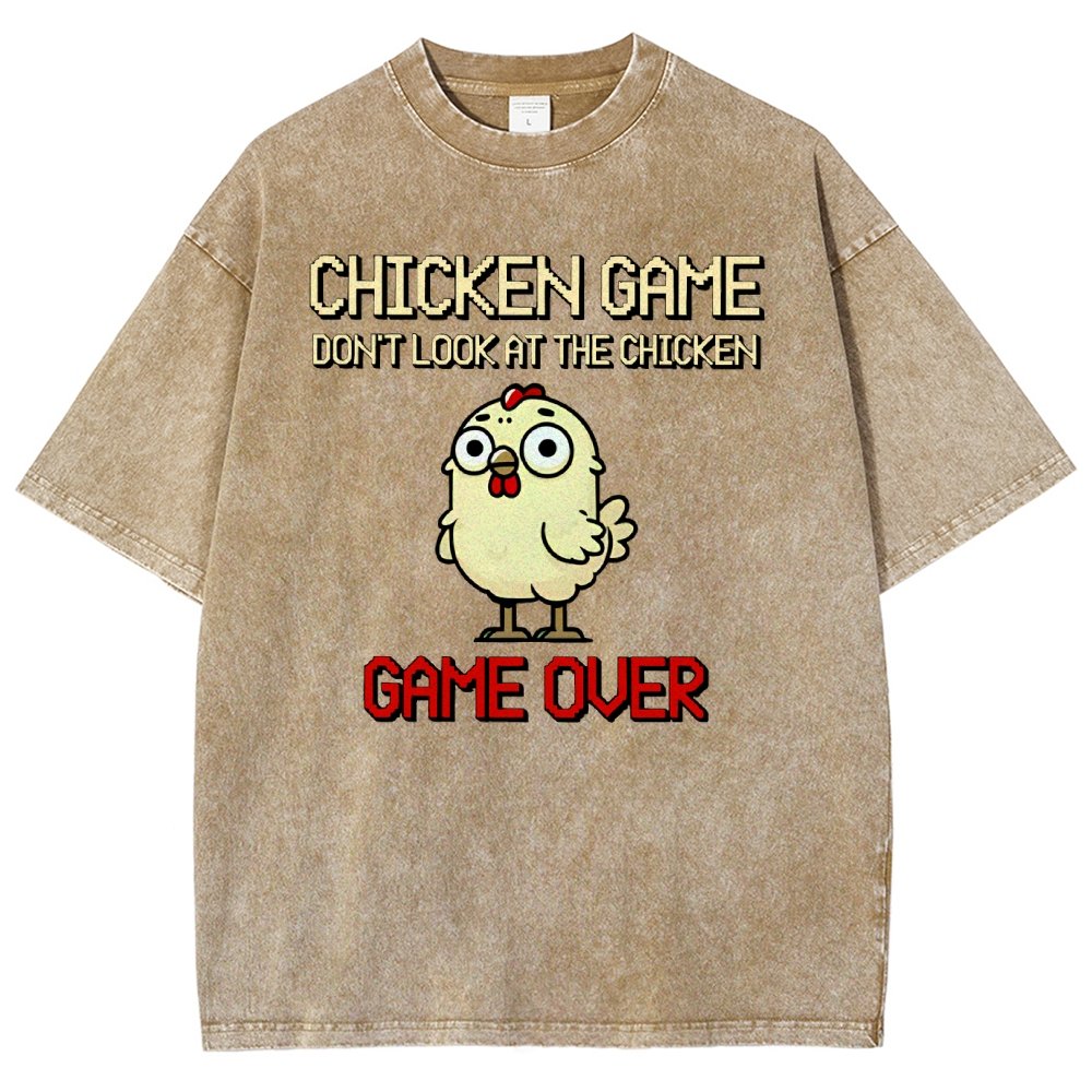 Chicken-game Vintage Distressed T-shirt