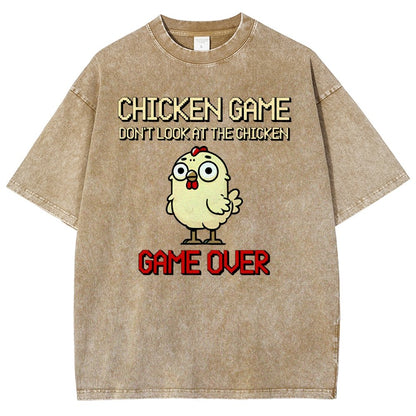 Chicken-game Vintage Distressed T-shirt