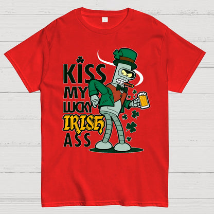 Kiss my Lucky Irish-St. Patrick's Day Geek T-Shirt