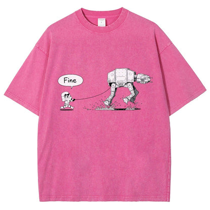 Empire Robot Dog - Space Battles Vintage Distressed T-shirt
