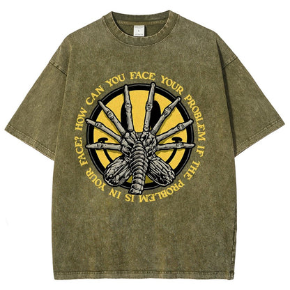 Face Problem Vintage Distressed T-shirt