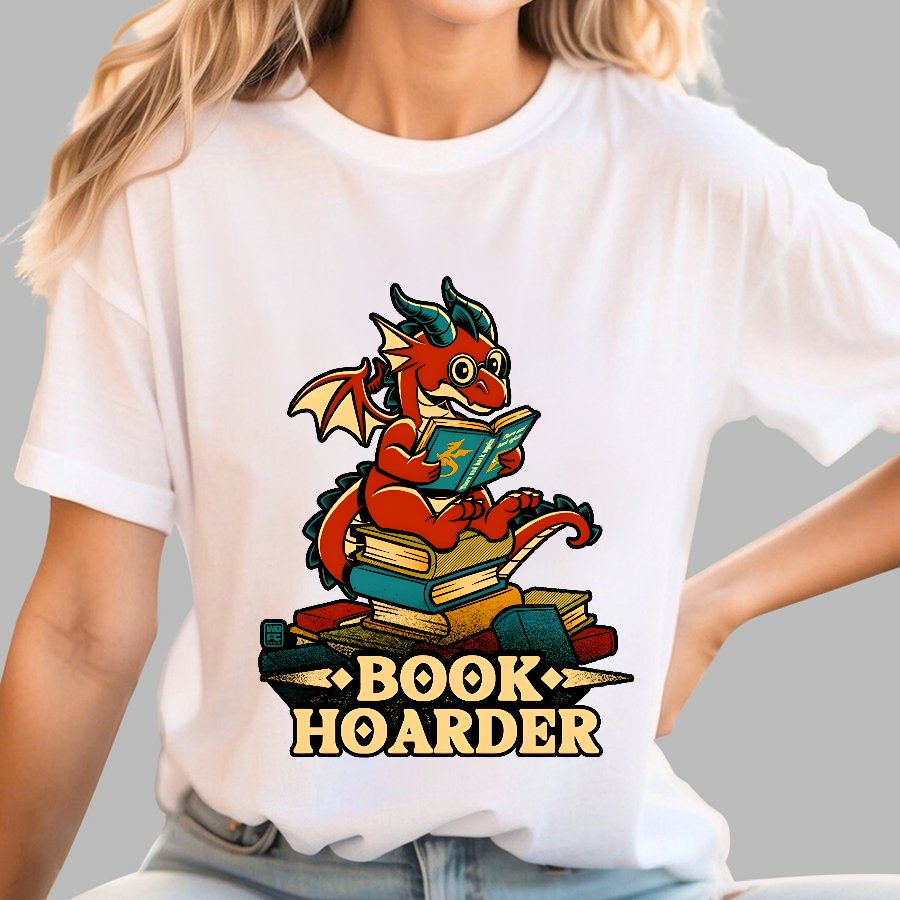 Book Hoarder Dragon Geek T-Shirt