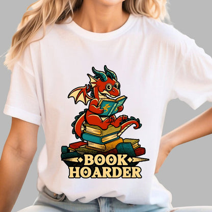 Book Hoarder Dragon Geek T-Shirt