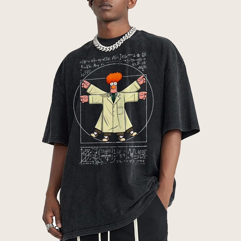 Vitruvian Puppet Vintage Distressed T-shirt