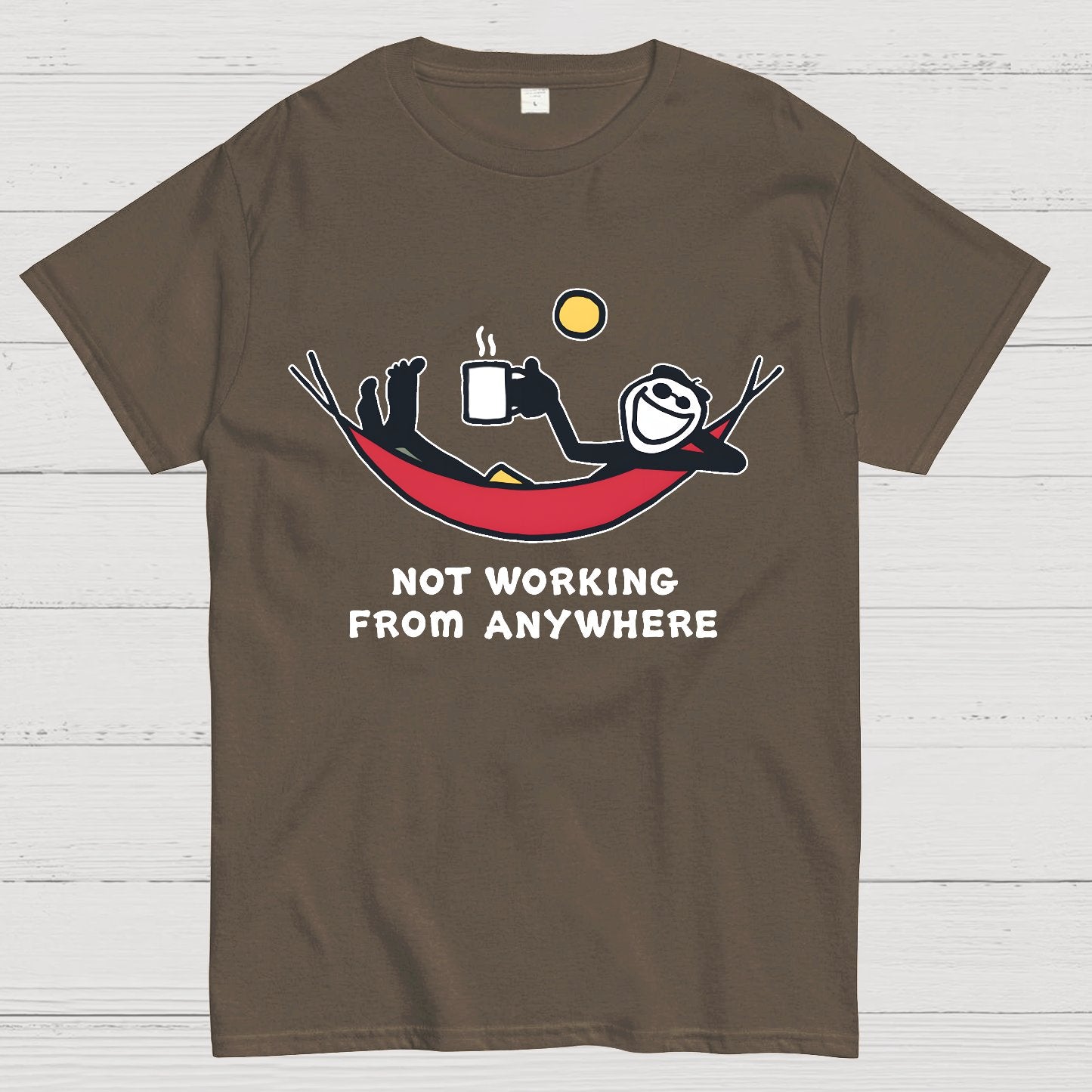 Not Working Hammock Funny Geek T-Shirt