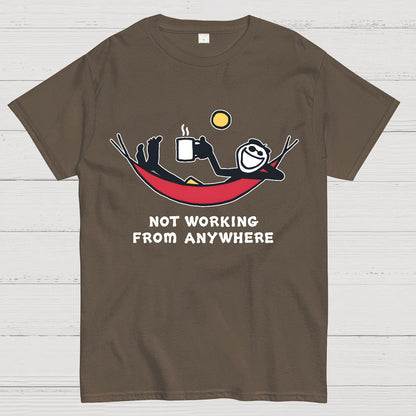 Not Working Hammock Funny Geek T-Shirt