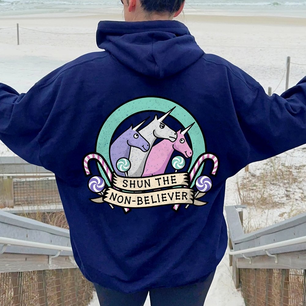 Shun The Non-Believer Printed Back Unisex Cotton Hoodie