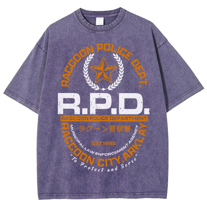 City PD Vintage Distressed T-shirt