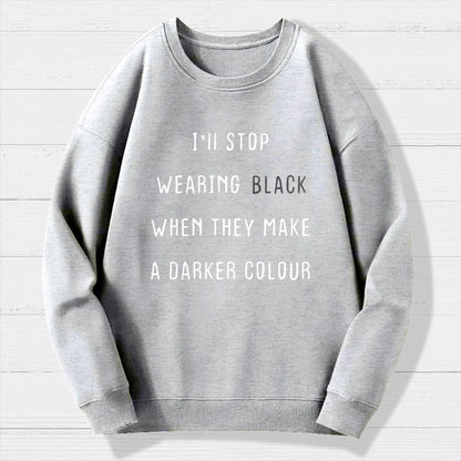 Wearing Black Geek Cotton Sweatshirt