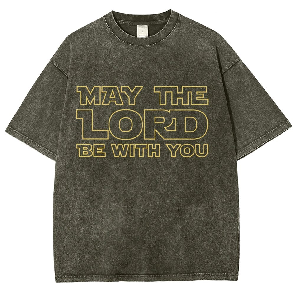 May The Lord be with you Vintage Distressed T-shirt