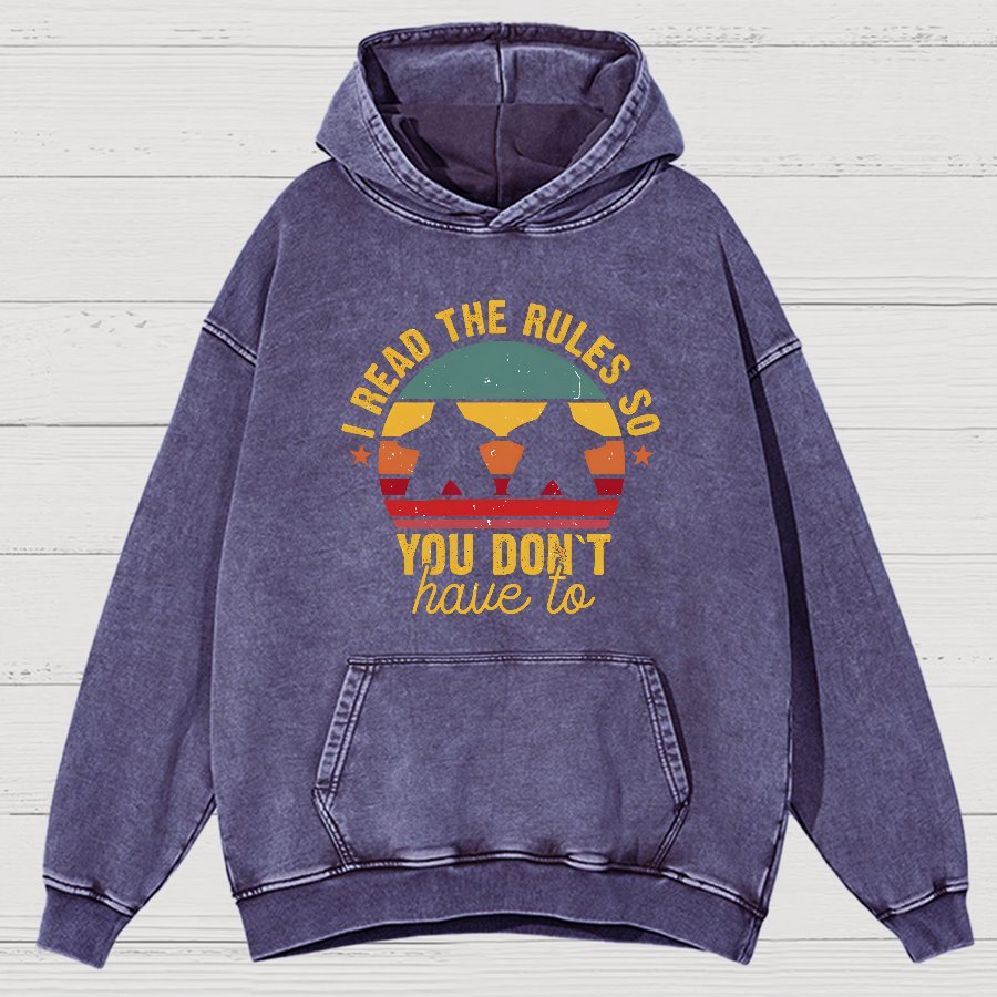 I Read The Rules So You Don't Have To ,Board Game Vintage Distressed Hoodie