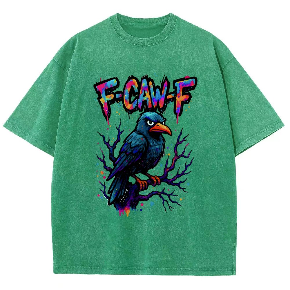 F-Caw-F Raven Vintage Distressed T-shirt