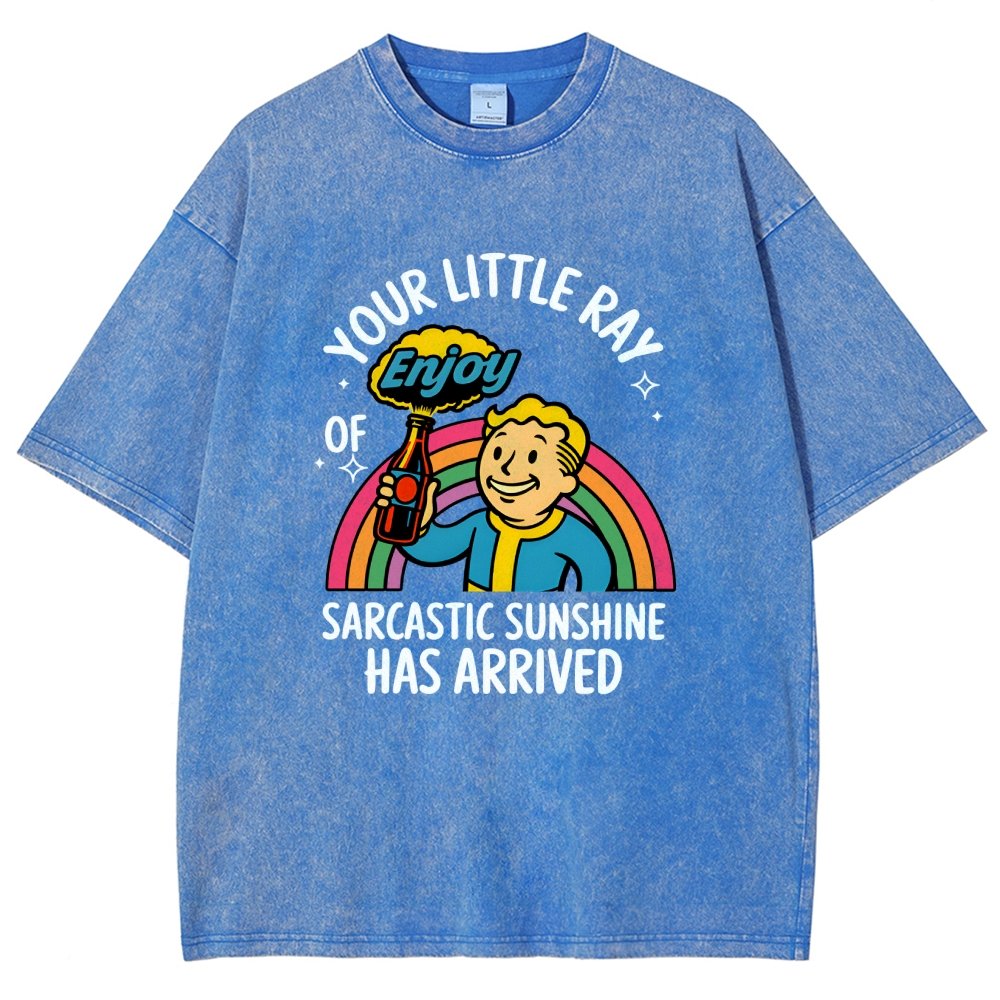 Your Little Ray of Sarcastic Sunshine Has Arrived Vintage Distressed T-shirt