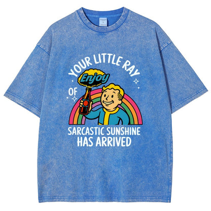 Your Little Ray of Sarcastic Sunshine Has Arrived Vintage Distressed T-shirt