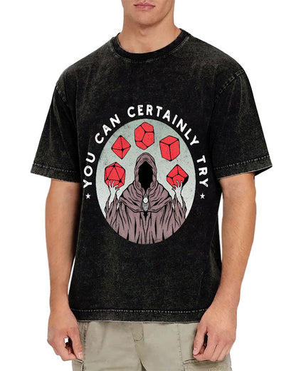 YOU CAN CERTAINLY TRY Vintage Distressed T-shirt