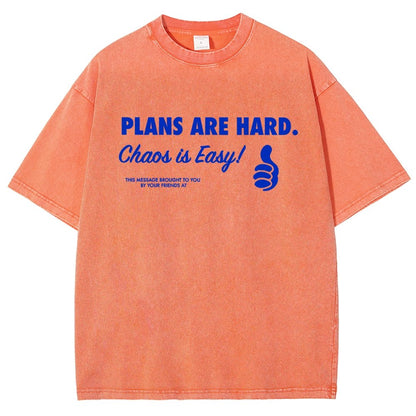 Chaos is Easy Vintage Distressed T-shirt