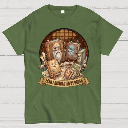 Easily Distracted By Books Geek T-Shirt