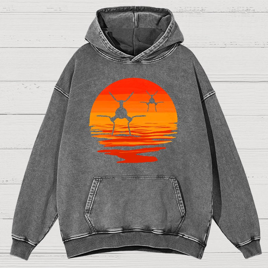 Space Defender Vintage Distressed Hoodie