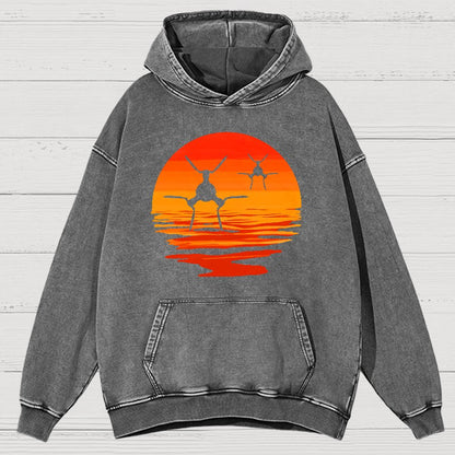 Space Defender Vintage Distressed Hoodie
