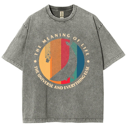 The Meaning Of Life - The Universe And Everything Else Vintage Distressed T-shirt