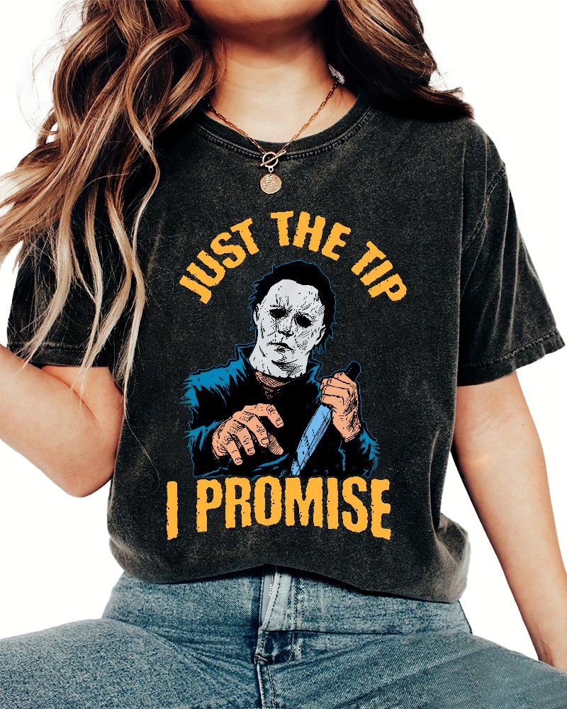 Just the Tip I Promise Halloween Vintage Distressed T-shirt