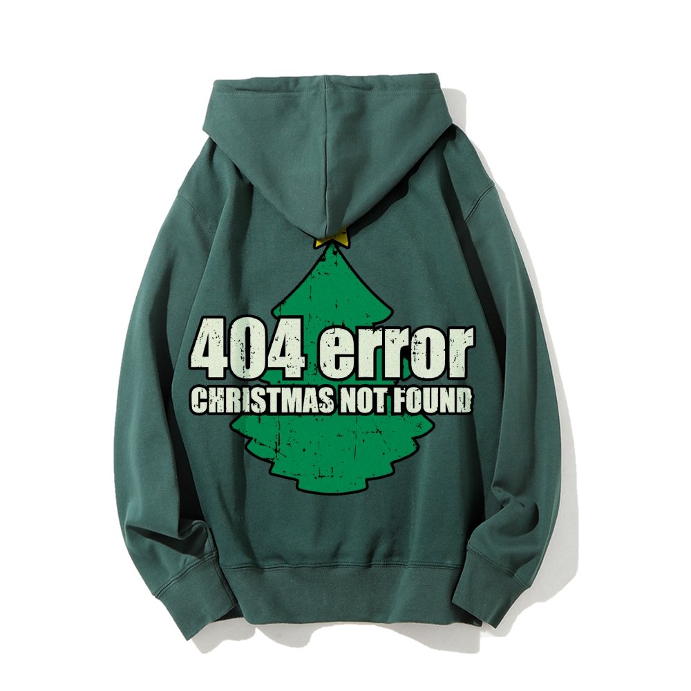 Error 404 Printed Back Cotton Hoodie