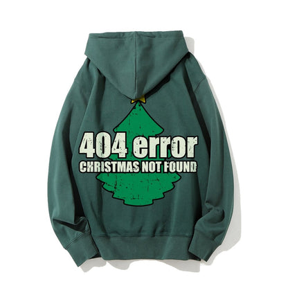 Error 404 Printed Back Cotton Hoodie