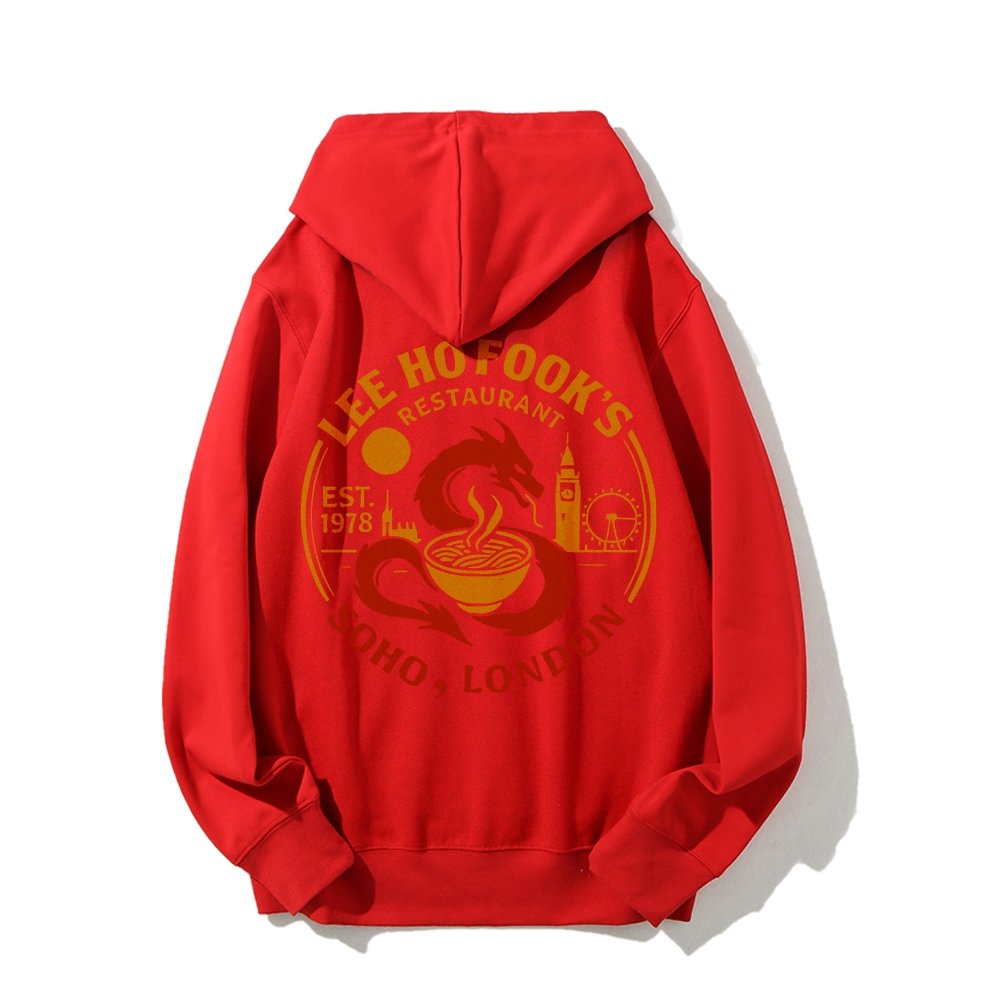 Lee Ho Fooks Printed Back Cotton Hoodie