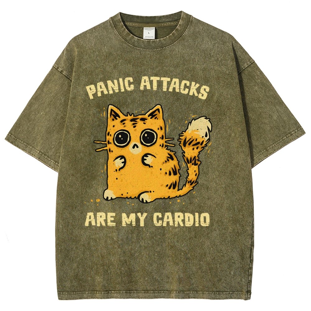 Panic Attacks Are My Cardio Vintage Distressed T-shirt