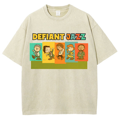 Defiant Jazz Vintage Distressed T-shirt