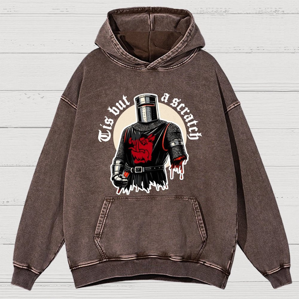Tis But A Scratch Vintage Distressed Hoodie