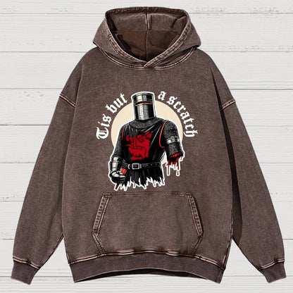 Tis But A Scratch Vintage Distressed Hoodie