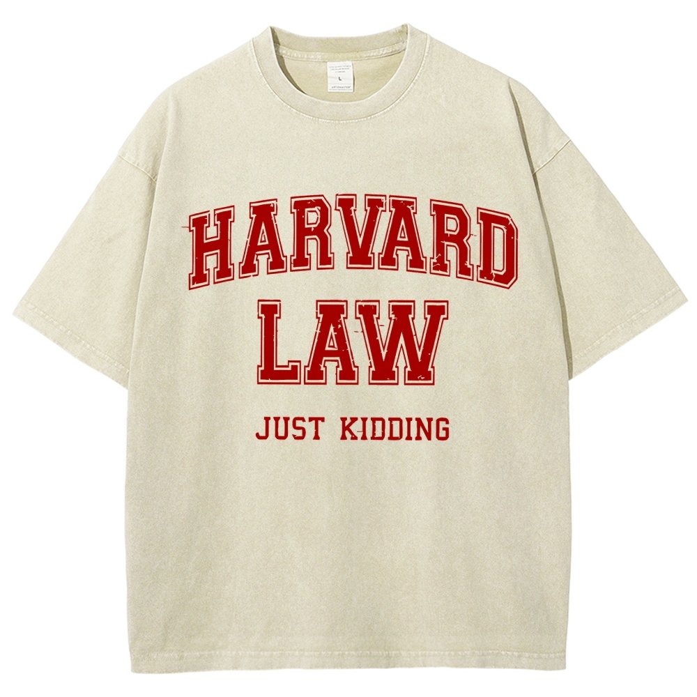 Harvard Law (Just Kidding)  Vintage Distressed T-shirt
