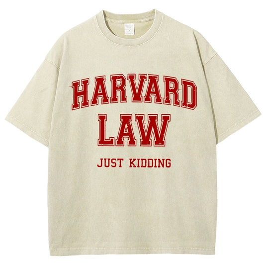 Harvard Law (Just Kidding)  Vintage Distressed T-shirt