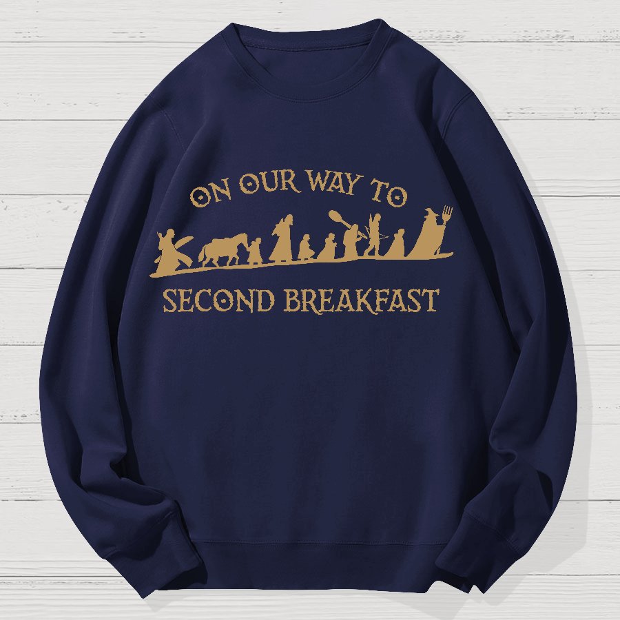 On Our Way to Second Meal Geek Cotton Sweatshirt