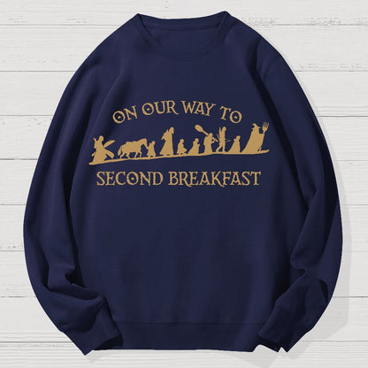 On Our Way to Second Meal Geek Cotton Sweatshirt