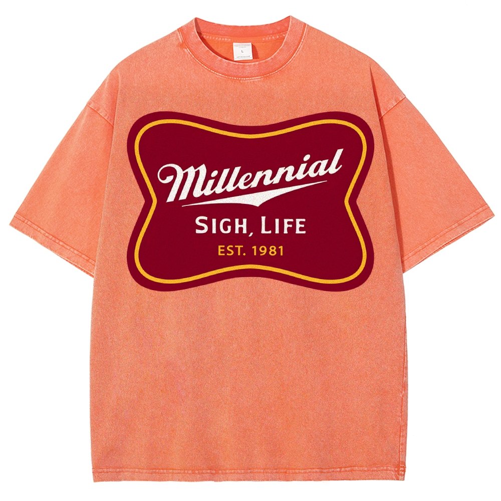 Millennial Sigh Life Vintage Distressed T-shirt