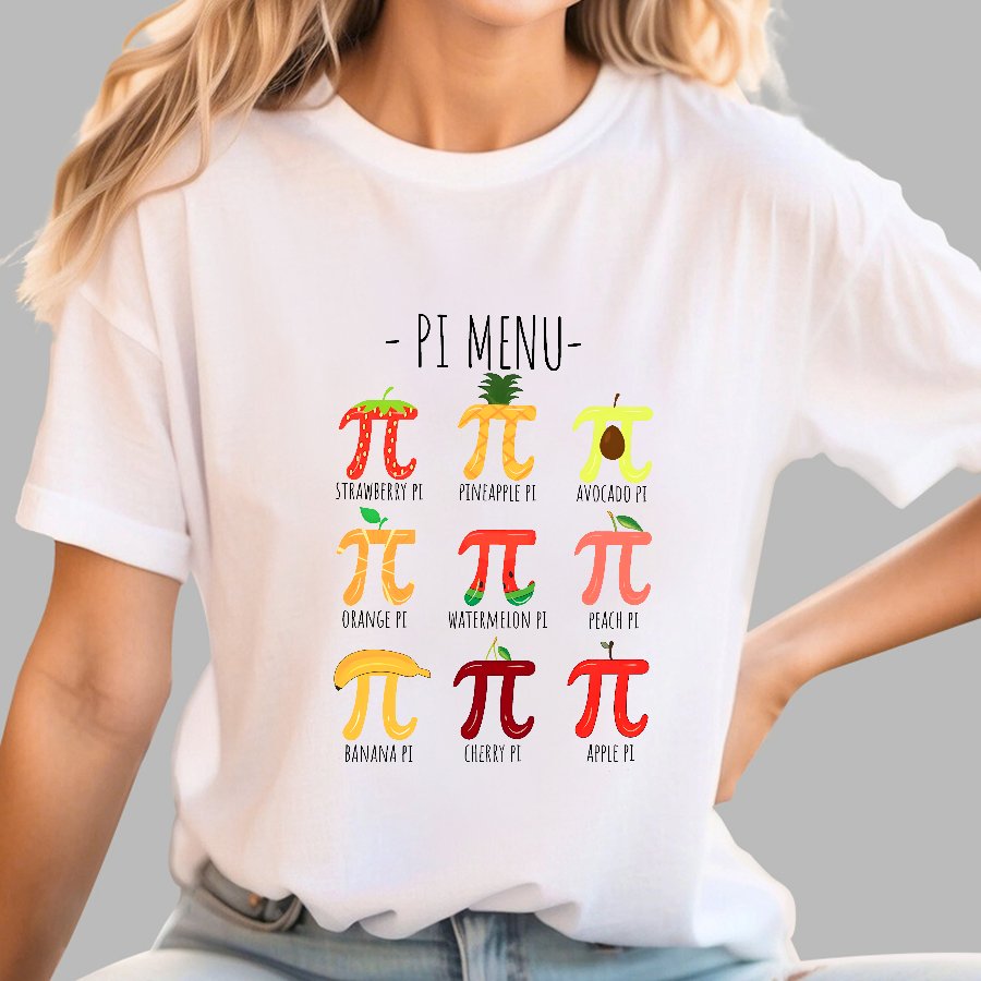 Pi Menu Math Teacher Nerd T-Shirt