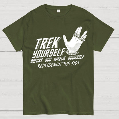 Trek Yourself Before You Wreck Yourself Geek T-Shirt