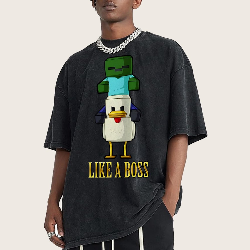 Like A Boss Vintage Distressed T-shirt