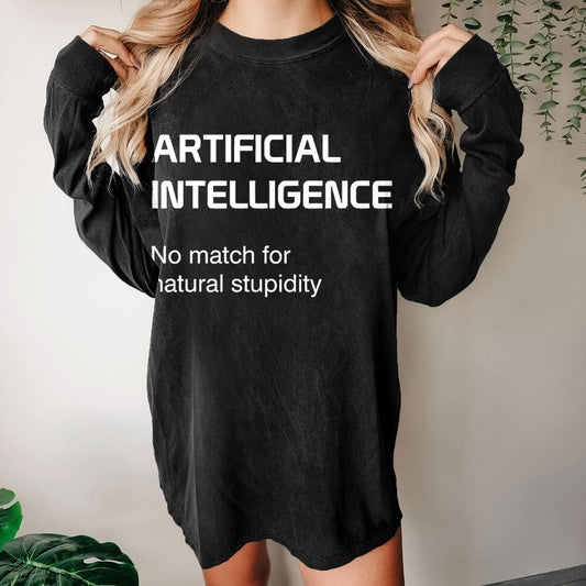 ARTIFICIAL INTELLIGENCE Washed Long Sleeve Tee