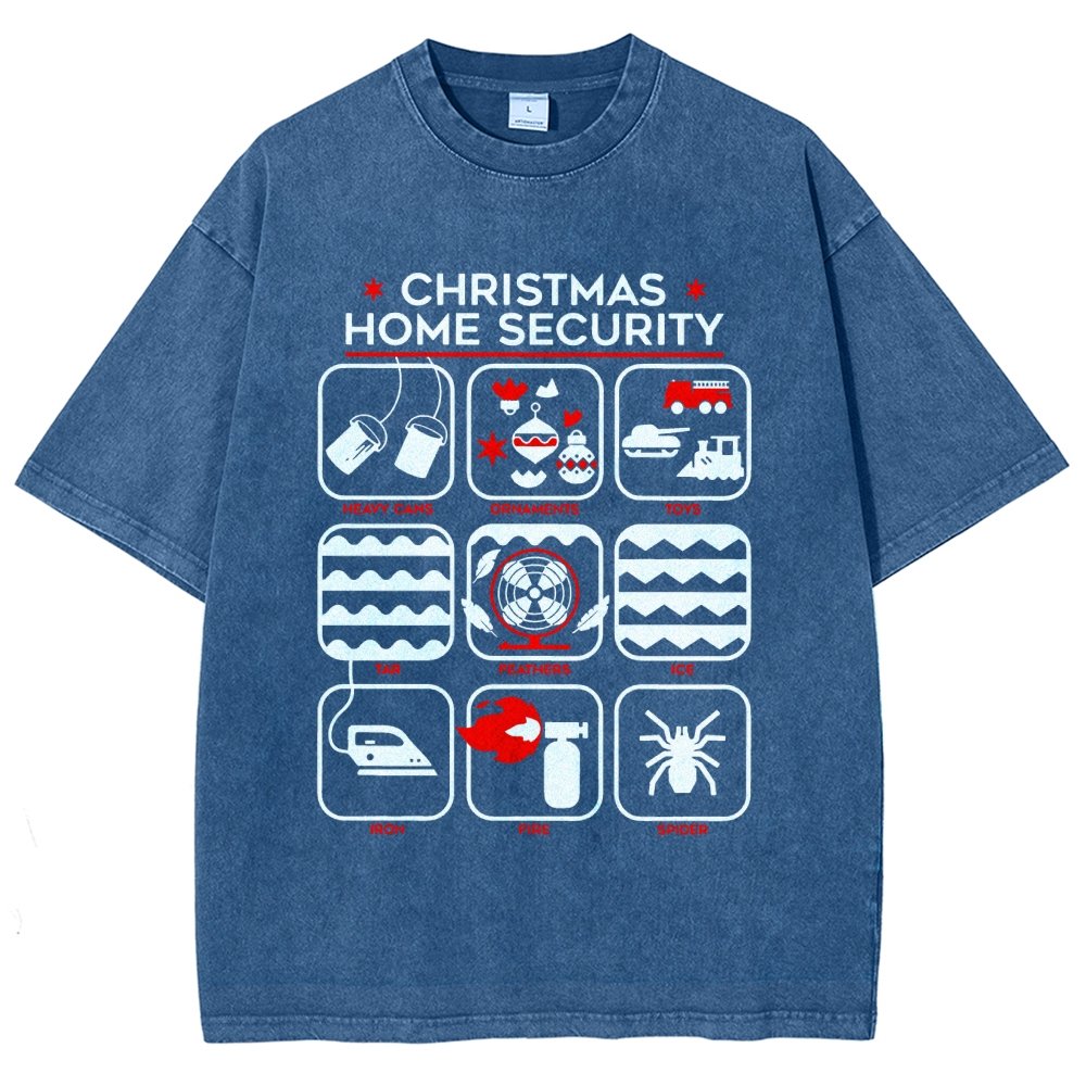 Christmas Home Security Vintage Distressed T-shirt