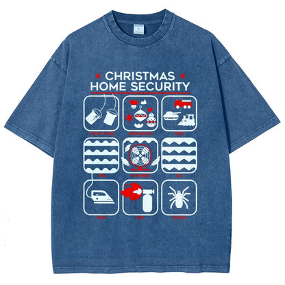 Christmas Home Security Vintage Distressed T-shirt