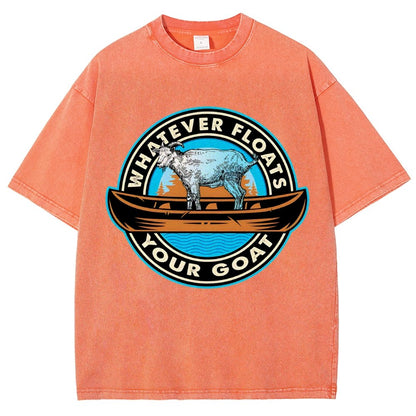 Whatever Floats Your Goat Vintage Distressed T-shirt