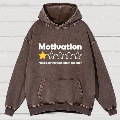 Motivation Review Vintage Distressed Hoodie
