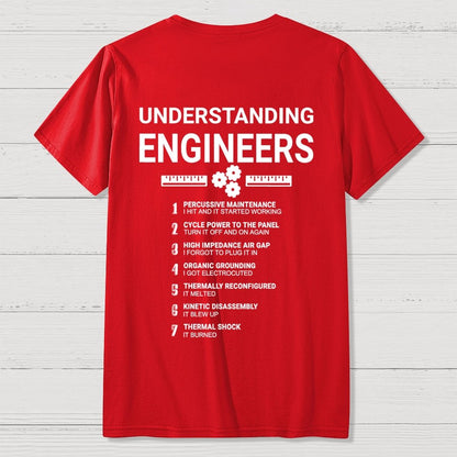 Understanding Engineers Front And Back Printing Geek T-Shirt