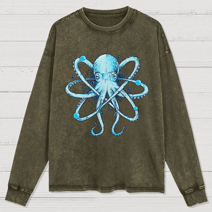 Atomic Octopus Washed Long Sleeve Tee