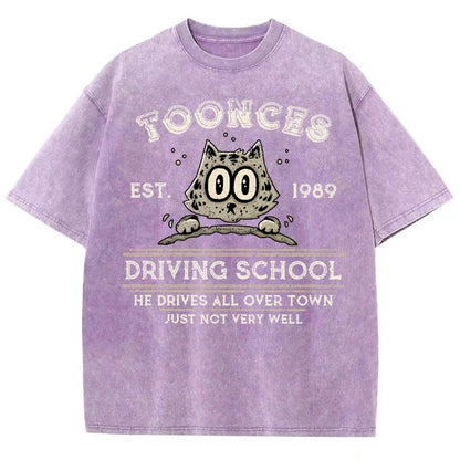 Roadster Driving School Vintage Distressed T-shirt