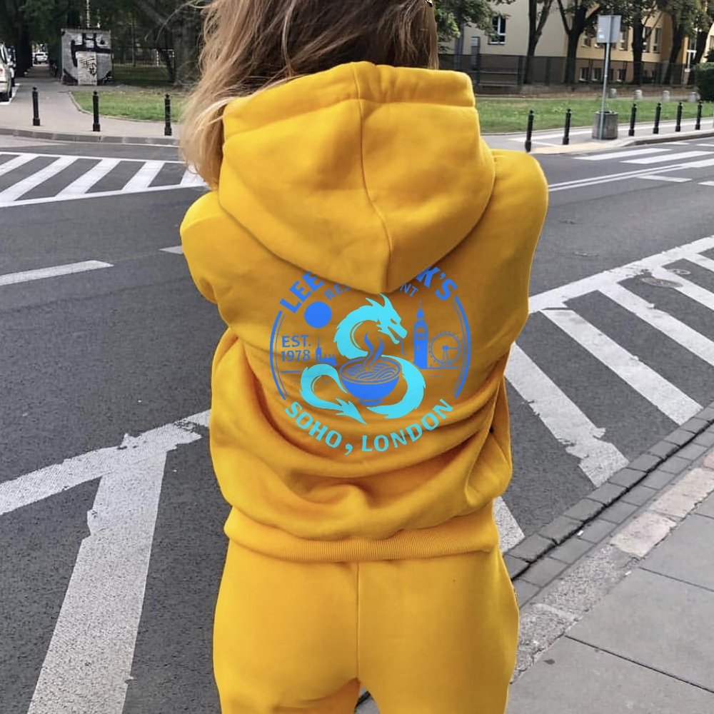 Lee Ho Fooks Printed Back Cotton Hoodie